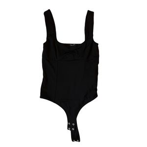 dynamite clothing sleeveless sculpt bodysuit in black